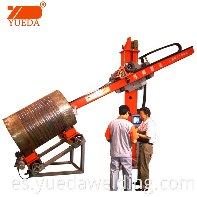 Yueda PLC Control Columna Boom Costs Sumerge ARC Automatic Tube Solding Machine